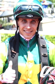 Jag Guthmann-Chester ... he rides Space Tracker, the horse that I think will test Amur the most in the Pink Ribbon Cup
