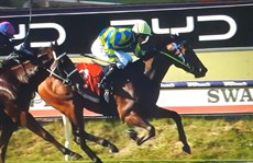 Two fillies … Aurum Belle and Maria Lucia … with top class potential fight out a thrilling finish