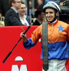 Michael Rodd after winning on Amexed (see below)