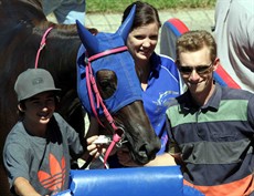 The Smith team in the winners' enclosure after Cold Blooded's latest win