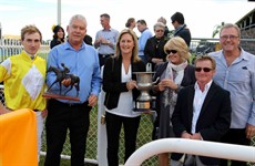 I probably take different highlights out of the carnival to the average bloke that comes to the track.

The John Carlton Cup winner, Single Chance (connections pictured above) went through and raced in the Ramornie. It didn't win, but it went through and raced