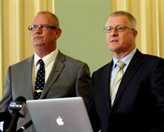 ... fronting the media with Ian Hall, Acting CEO of Racing Queensland

Photos: Graham Potter