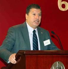 Mr. William A. Nader, Executive Director of Racing at the Hong Kong Jockey Club, welcomes delegates from 11 countries at the sixth biennial International Conference for Health, Safety & Welfare of Jockeys (I.C.H.S.W.J.) 