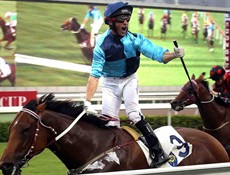 Not Listenin’tome takes out the National Day Cup (HK G3-1000m) under jockey Neil Callan. 
