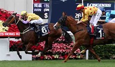 Tony Cruz-trained Peniaphobia (No.6) under Joao Moreira defeats Gold-Fun (No.1) to win the G1 LONGINES Hong Kong Sprint, also the final leg of 2015 Global Sprint Challenge, at Sha Tin Racecourse 

 Photos:
Courtesy Hong Kong Jockey Club