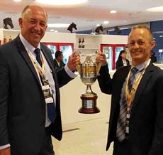 Rob Heathcote and Damian Browne with some of the spoils of victory