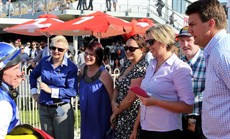 Happy owners. Happy trainer after Elegant Composure's first city win