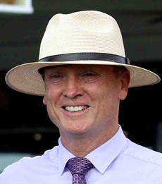 David Vandyke ... saddles Maurus (seen winning below at Doomben) in the Ipswich Cup