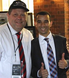 Your humble correspondent with riding superstar Joao Moreira
