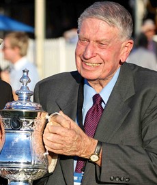 Colin McAlpine pictured after Spirit Of Boom's win in the 2014 Doomben 10 000 when the two 'Boom Brothers', Spirit of Boom and Temple of Boom, fought out a thrilling finish before finishing one / two in the Group 1 feature (see below).