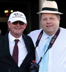 Toby Edmonds (on left, pictured with yours truly) has had a great run of luck of late in the city with his starters.