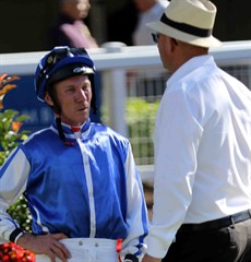 Jim Byrne and Toby Edmonds ...

Better Land won first up here and I am happy to say this is my second special on the program! Jim Byrne comes off a short spell after a recent holiday to Bali and hopefully he can get the Toby Edmonds trained stallion home for us here (see race 8)

Photo: Darren Winningham