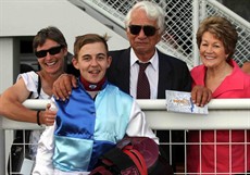 ... and two years earlier, Tarrant pictured after his win on Rudy in the same race which was Tarrant's first Black Type winner

Photos: Graham Potter