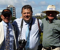 Ready for the Magic Millions ... here I am pictured with Gary Moore and David Chester
