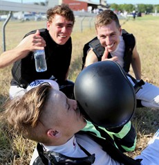 I did fall off in the 2016 Kilcoy Cup just recently and escaped injury. You can see all of the sympathy I got from some of my fellow riders

Photos: Darren Winningham and Graham Potter