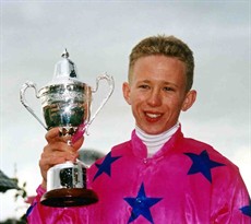 Group 1 winning Paul Hammersley with the spoils of victory
