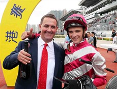 Michael Freedman saddled up his first winner as a Hong Kong trainer as Endearing took the Class 4 Lam Tei Handicap under Sam Clipperton (see below)