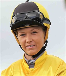 I suppose I must tip this horse Blue Monte (8) – anything with the word “Blue” in it get my attention!
This runner is trained by Terry McCarthy and to be ridden by Leah Kilner(pictured above). Last start they stepped him up to 1900 metres and he just didn’t stay. I think back to the mile on a track where he has won – he is good each way value at around the $7 mark. (see race 7)