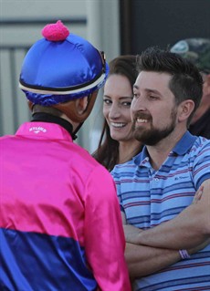 Jake getting instructions from brother Ben while Amelia Denby keeps an eye on both of them