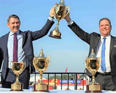 Chief Minister the Honourable Michael Gunner and Brett Dixon, Chairman of the Darwin Turf Club 