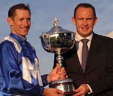 Hugh Bowman with Chris Waller … another addition to the trophy room


 Photos: Graham Potter