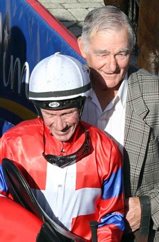 Trevor Miller (pictured here with Jim Byrne after their success with Victory Eight, is a legend in the training ranks on the Sunshine Coast and has been ever since I moved here. His winners aren’t as often as they once were but it was special seeing him come up trumps on Sunshine Coast’s main day. 
