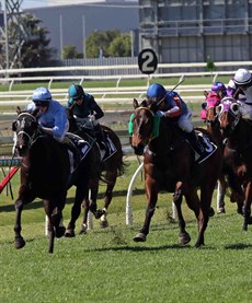 Keal secured his first Saturday Metropolitan win with a confident ride on the Tax Accountant (seen surging to the lead on the left of the photo above)