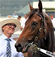 All's well that ends well. Trainer David Vandyke with his $2 million Magic Millions Guineas. As it turned out the race was an easier easier than the trip to the track