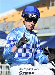 Fastnet Cyclone (8) recently won well at a midweek here. Look I know he steps up in grade here but the win was full of merit. He was held up in the straight had to be steadied and come around the heels of other runners and then set his mind on the task with a couple of incentives around the rump by Jimmy Orman (pictured above) and he powered away to post a solid win – they pair again here. Do not underestimate this Stuart Kendrick runner at around $9.(see race 5)