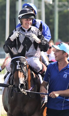 A great Magic Millions memory ... Lloyd wins the 2017 edition of the Magic Millions Two-Year-Old Classic aboard Houtzen 