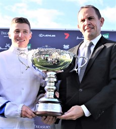 ... and James McDonald and Chris Waller who landed the Queensland Derby with Kukeracha. Waller quinelled the Derby with Kukeracha and Senor Toba