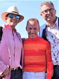 Desleigh Forster and Jim Byrne (pictured with Cameron Partington) were also big winners on the day earning a 'golden ticket' into the Stradbroke with Apache Chase

Photos: Darren Winningham