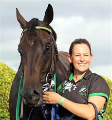 A proud as punch Mandy Stanley with Master Jamie (above and below) after his important win in the Gateway
