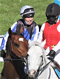 Ronnie Stewart was very happy to get Rapaport home in a deceptive finish that had many racegoers calling the wrong horse as the winner