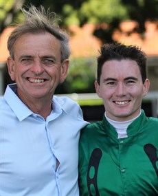 David McColm and Michael Hellyer pictured after Rebel Run had won at a starting price of $71