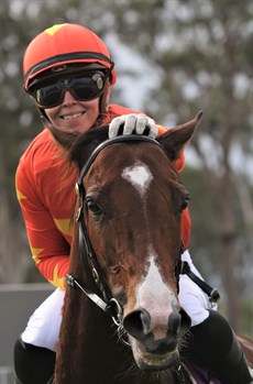 Tiffani Brooker ... we will all be smiling if she can bring Sneaky Starter home in the first race