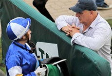 Collett reporting back to trainer John Dann

Photos: Graham Potter