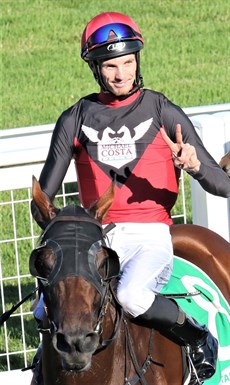 Costa might be headed for Dubai but he not finished in Australia just yet. He saddled two feature race winners on the Aquis Jewel Day at the Gold Coast ...

She Can Sing (above and below) in the Military Rose Plate ...