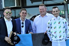 Matt Hoysted, Baylee Nothdurft, Steven O'Dea and Boris Thornton pictured after She'sgottheboom's fabulous feature race win