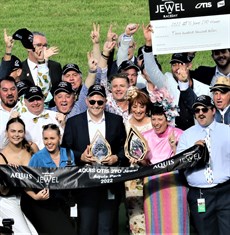 The trophy presentation