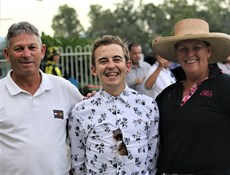 Tony and Leigh Sears with Luke Tarrant