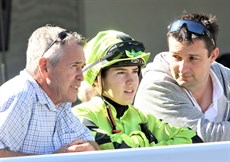 Ready to go. Jasmine Cornish gets set for her first metropolitan ride