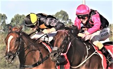 Kyle Wilson-Taylor (left) and Jaden Lloyd (right) fought out a tooth and nail struggle for supremacy in the Queensland Metropolitan Apprentice Jockeys' Premiership

Photos: Graham Potter