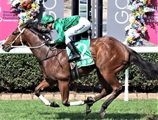 ... where he cruised to the line to score in emphantic style

Photos: Graham Potter