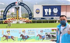 The man with the amazing artworks – who positions himself each week at the track where his passion for the sport and its participants always gets the attention of the jockeys, the trainers and all of those participating in the sport.