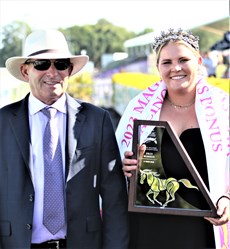 Tony and Maddysen Sears saddle the Queensland star Yellow Brick in the Fred Best Classic (see race 5)
