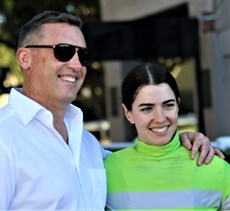 Angela Jones ... with Tony Gollan ...