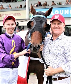 The winning trio, Adam Sewell, The Driller and John Manzelmann