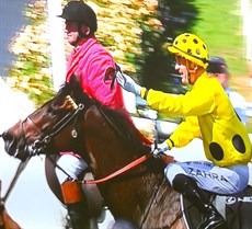 Zahra ... overjoyed as he brings Without A Fight back to scale

Photos: From Sky Racing Channel