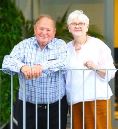 Barry Baldwin ... enjoying his last day as a trainer with family and friends